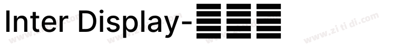 Inter Display字体转换